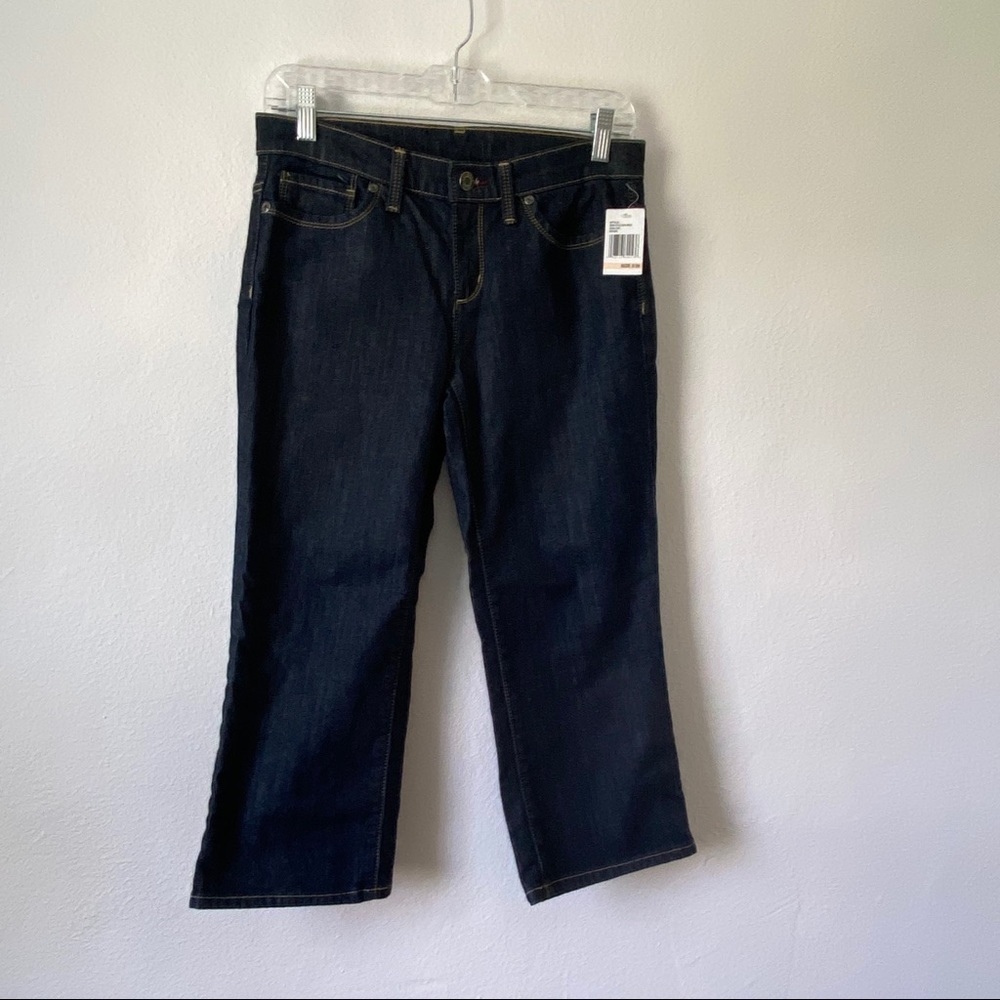 Talbots Straight Crop Jeans Dark Wash Petite Size 2P - Picture 3 of 6